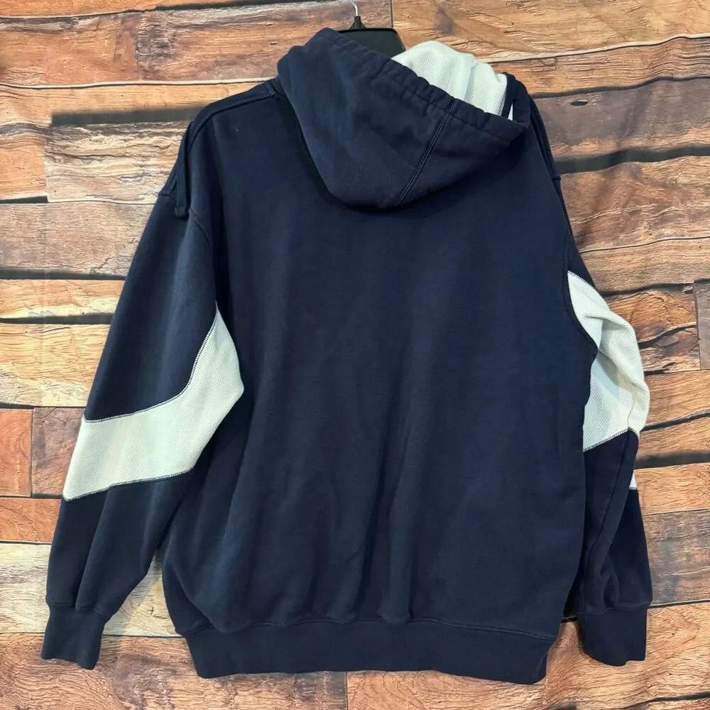 NFL Team Apparel Hoodie Men's Navy Blue White M Full Zip Cotton Blend Chargers